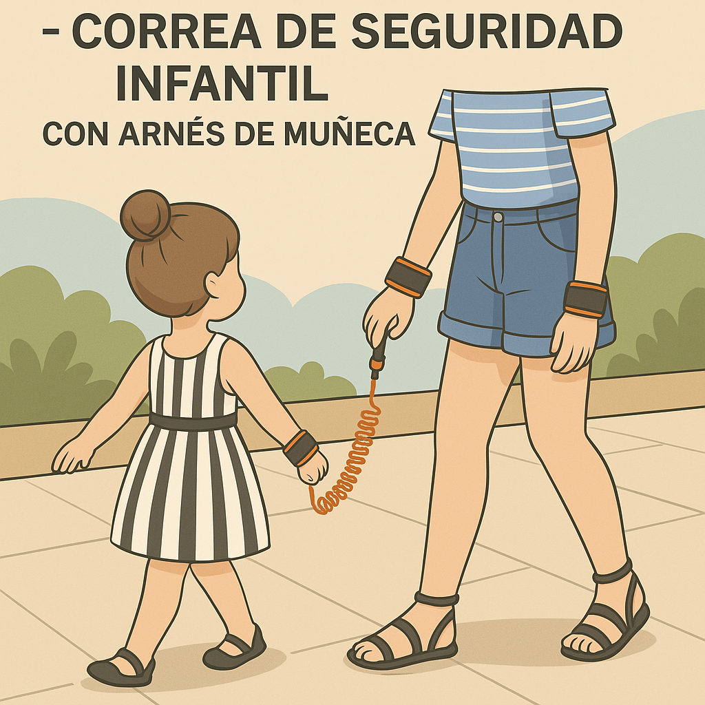 KidSafe™ Correa de Seguridad Infantil con Arnés de Muñeca (30% OFF)