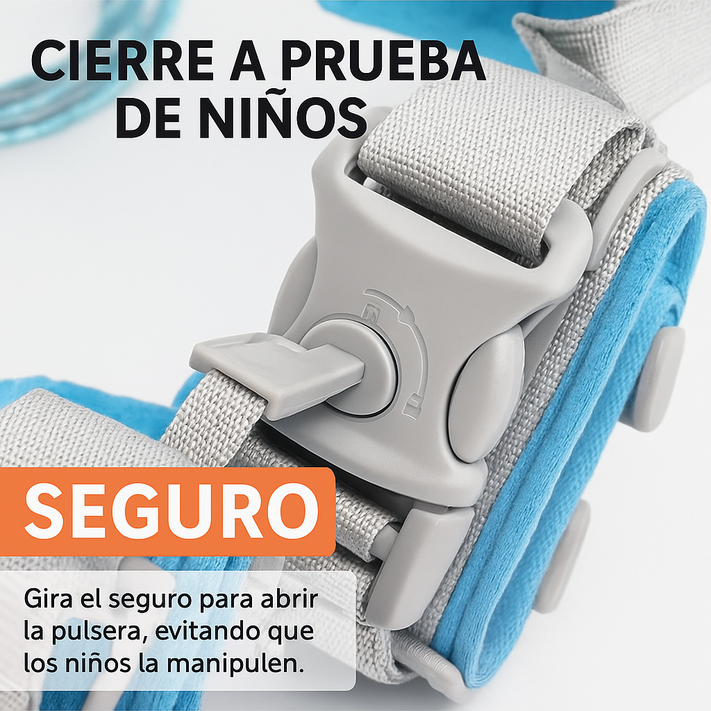 KidSafe™ Correa de Seguridad Infantil con Arnés de Muñeca (30% OFF)