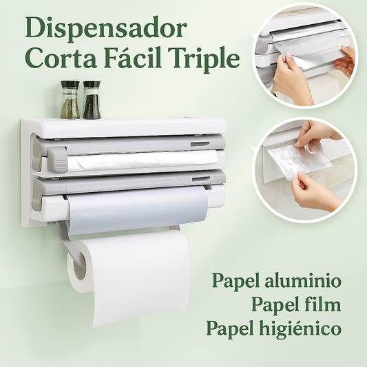 🧻 Dispensador Corta Fácil Triple (30% OFF)