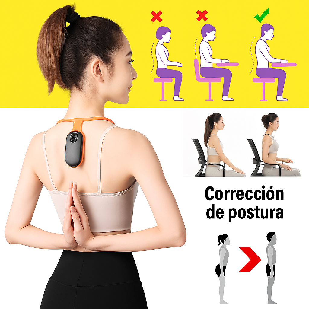 🧘‍♂️ PostureRelax™ – Corrector Inteligente con Masaje Ultrasónico