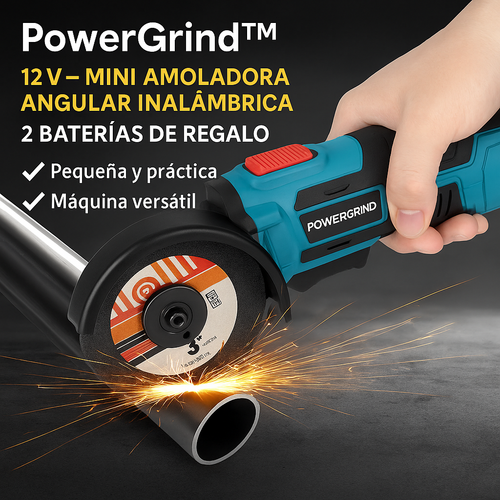 PowerGrind™ 12V – Amoladora Inalámbrica + 2 Baterías Gratis (30% OFF)