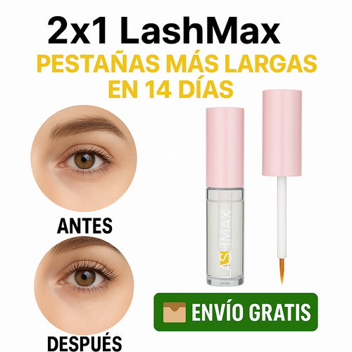 2x1 LashMax™ – Pestañas más largas en 14 Días