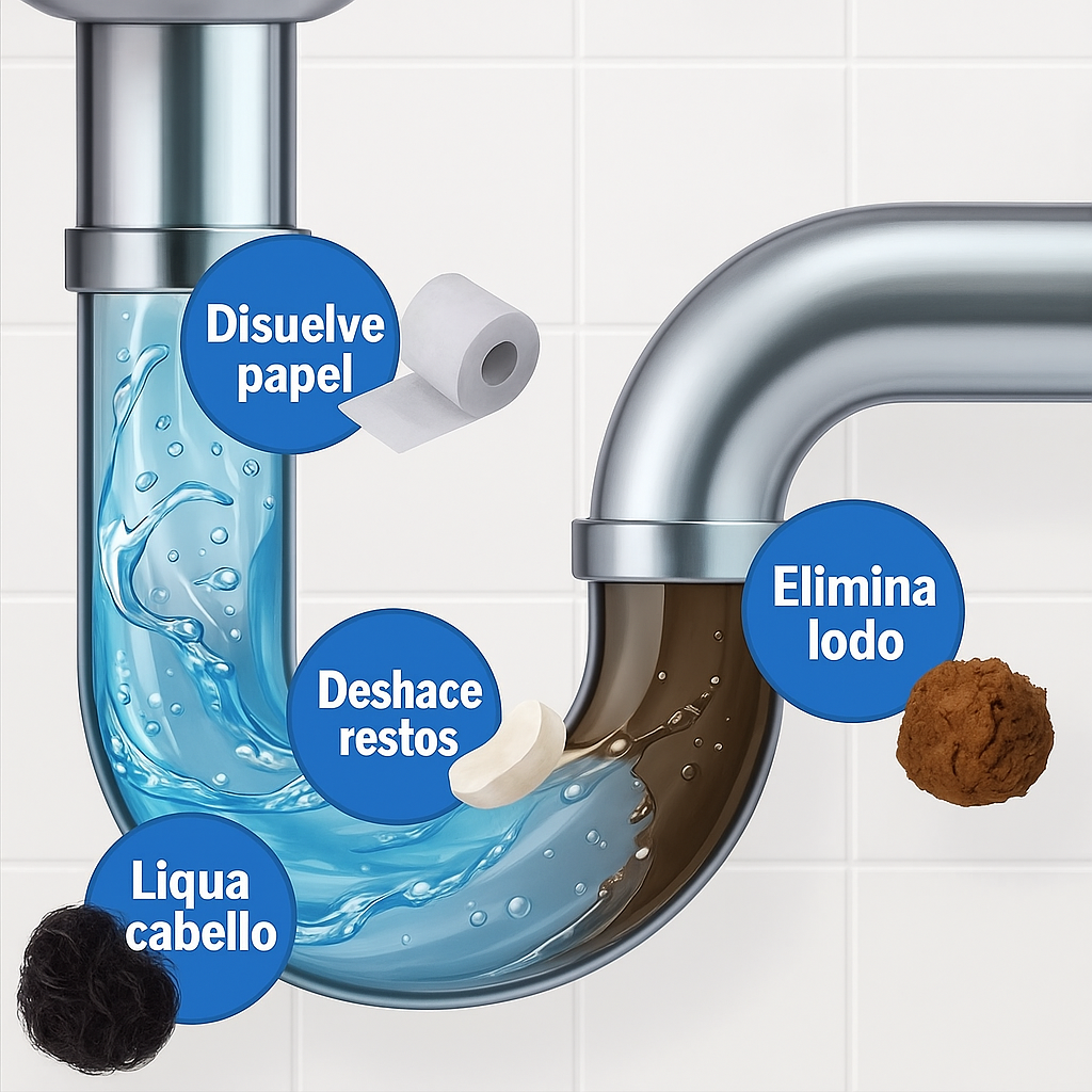 🧪 MagicCleaner™ – Polvo Desatascador Profesional para Tuberías X2 (30% OFF)