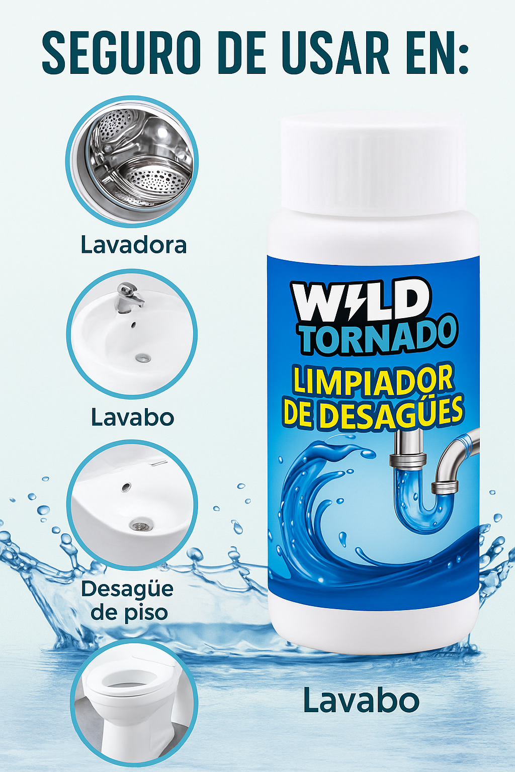🧪 MagicCleaner™ – Polvo Desatascador Profesional para Tuberías X2 (30% OFF)