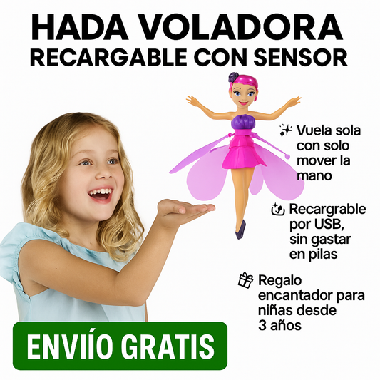 Hada Voladora Recargable Con Sensor