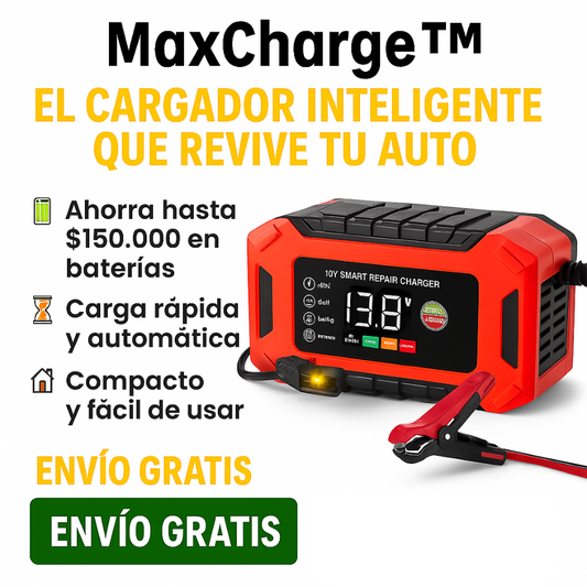 MaxCharge™ – El cargador inteligente que revive tu auto