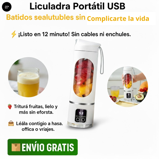 Licuadora Portátil USB – Batidos saludables sin complicarte la vida