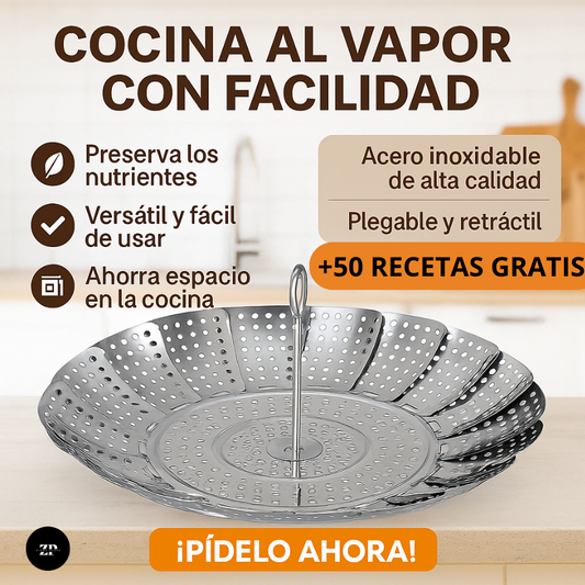 Vaporera MultiChef™ + 50 recetas chilenas al vapor GRATIS