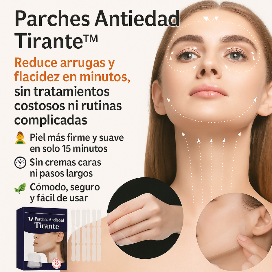 Parches Antiedad Tirante™ – Reduce arrugas y flacidez en minutos