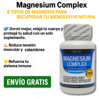 Magnesium Complex – 8 tipos de magnesio para recuperar tu bienestar natural