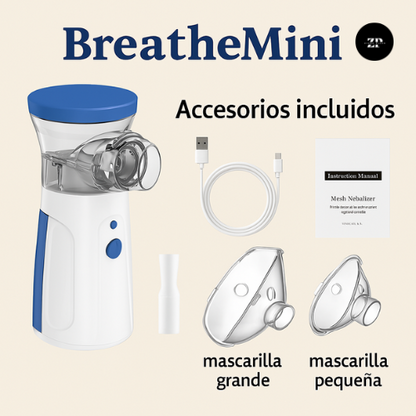 BreatheMini™ – Nebulizador Portátil Silencioso para Niños y Adultos (30% OFF)