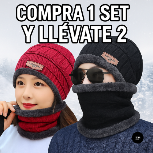 🧣🧢 WinterSoft™ – ¡Comprá 1 Set y Llevate 2! | Gorro + Bufanda Unisex (30% OFF)