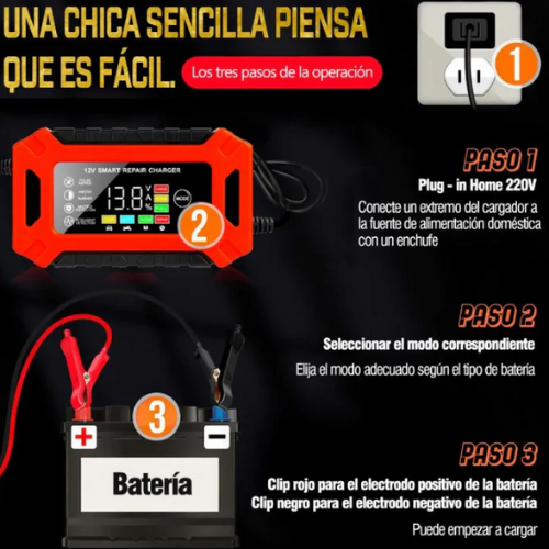 MaxCharge™ – El cargador inteligente que revive tu auto