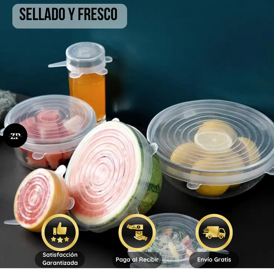 Tapas de Silicona Reutilizables – Olvídate del Plástico y Llévate 6 al Precio de 4