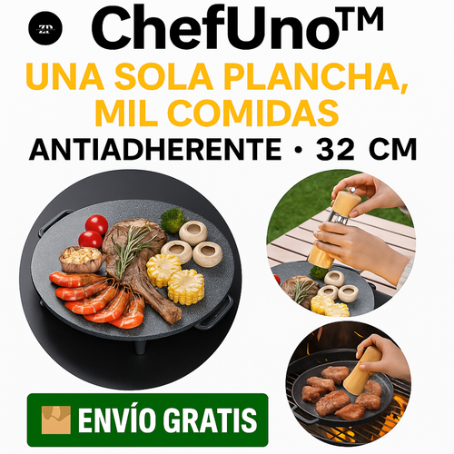 ChefUno™ – Una sola plancha, mil comidas + 30 recetas GRATIS