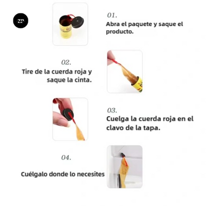 Pack 4 Cinta Atrapa Moscas Tubos Trampa (3x1)