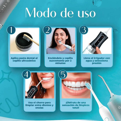 Irrigador Bucal Portátil + 4 Boquillas GRATIS